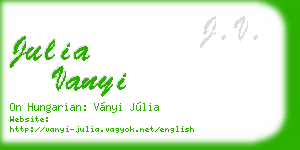julia vanyi business card